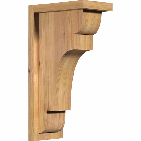 Ekena Millwork New Brighton Smooth Corbel w/Backplate, Western Red Cedar, 5 1/2"W x 10"D x 18"H COR06X10X18NEB01SWR - main